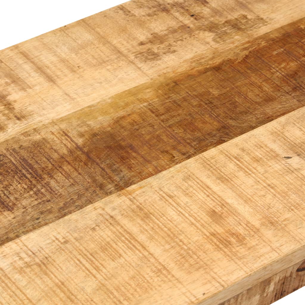 Bankje 110 cm massief ruw mangohout en staal is nu te koop bij PeponiXL, paradijselijk wonen!