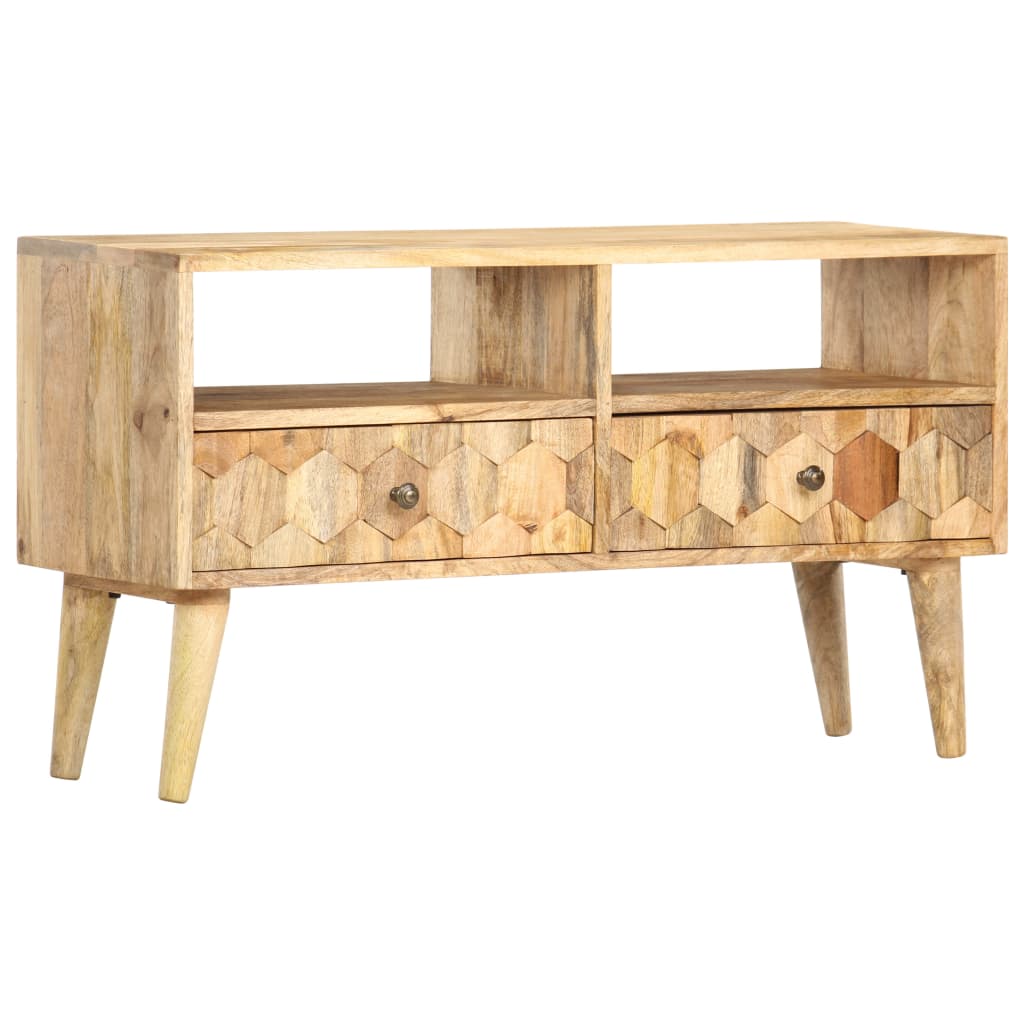 Tv-meubel 90x30x50 cm massief mangohout is nu te koop bij PeponiXL, paradijselijk wonen!