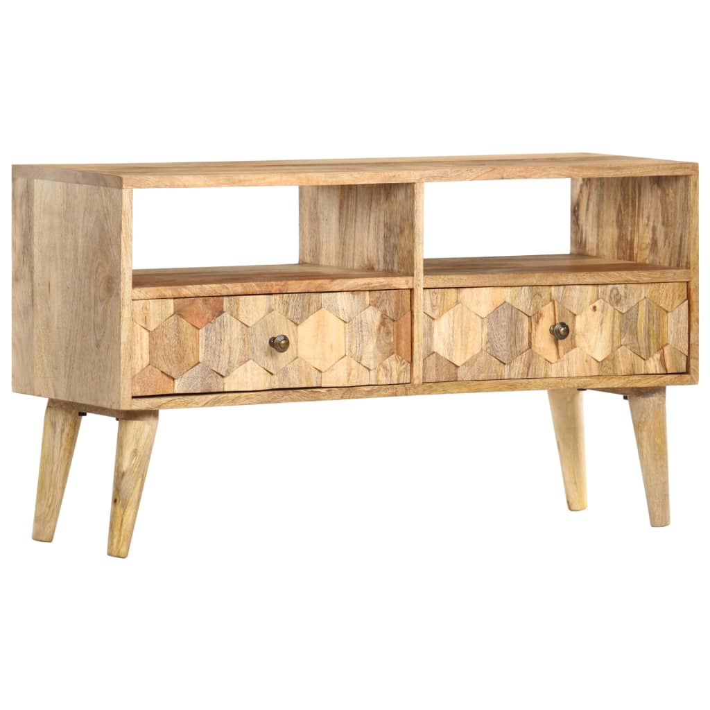 Tv-meubel 90x30x50 cm massief mangohout is nu te koop bij PeponiXL, paradijselijk wonen!