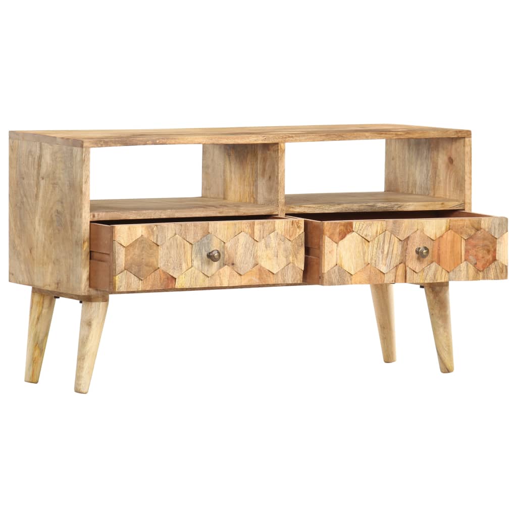 Tv-meubel 90x30x50 cm massief mangohout is nu te koop bij PeponiXL, paradijselijk wonen!