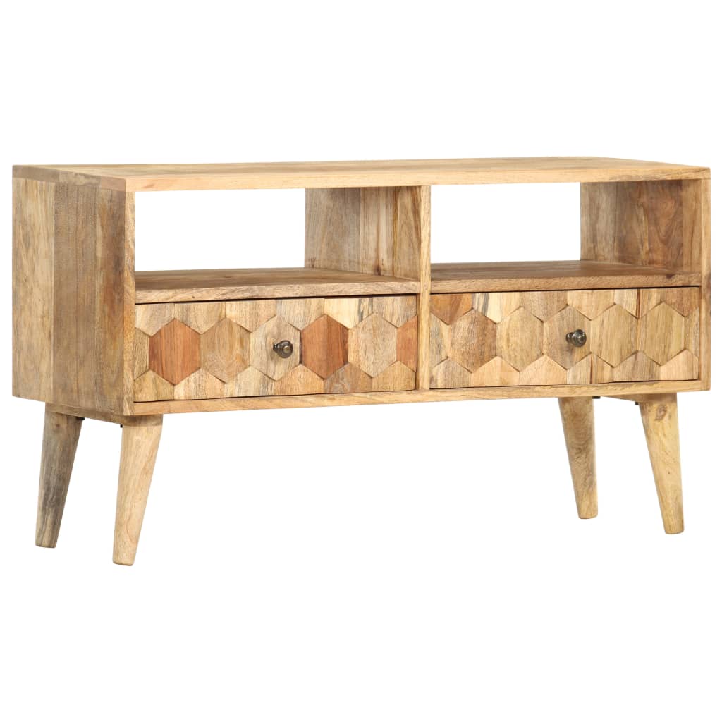 Tv-meubel 90x30x50 cm massief mangohout is nu te koop bij PeponiXL, paradijselijk wonen!