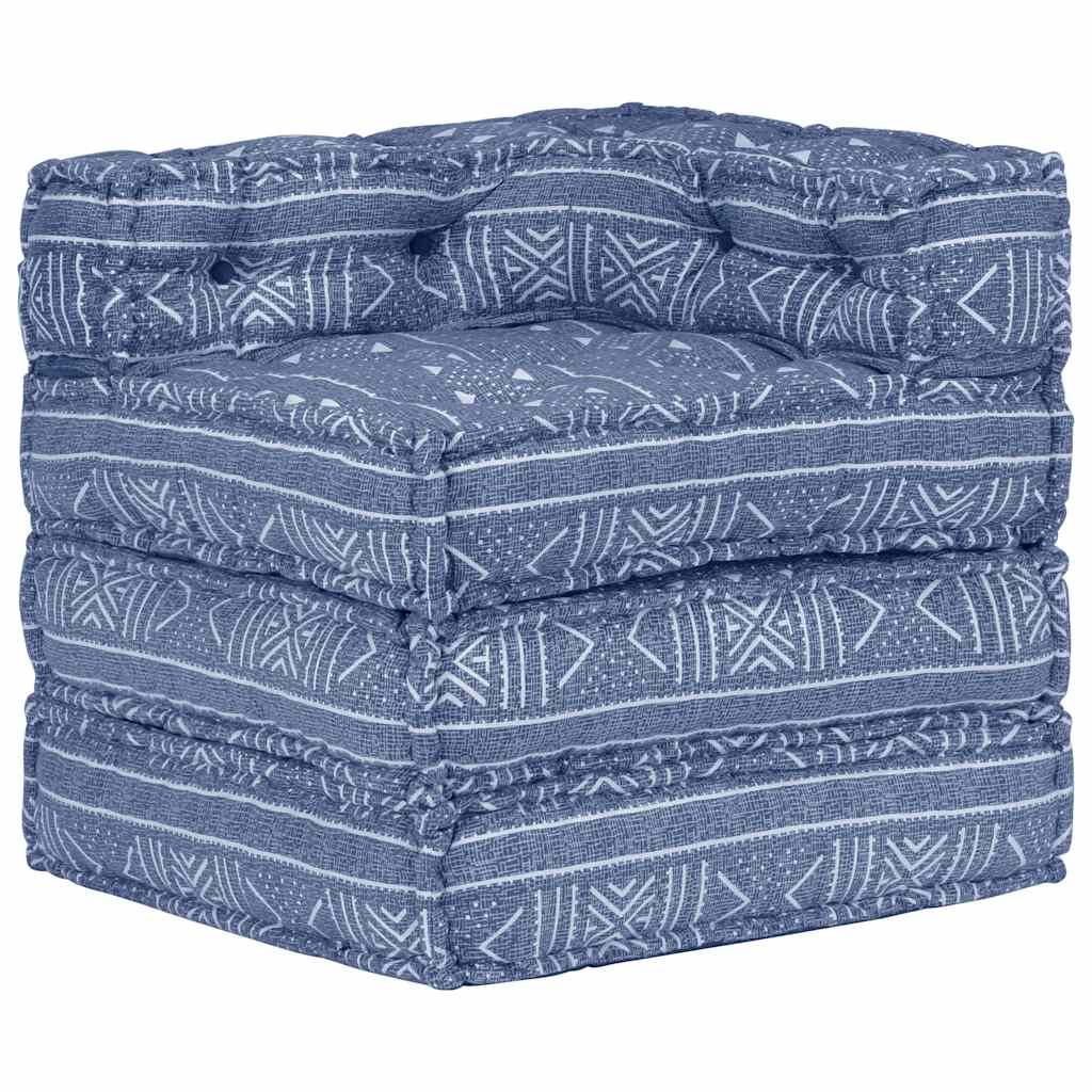 Poef modulair stof indigo is nu te koop bij PeponiXL, paradijselijk wonen!
