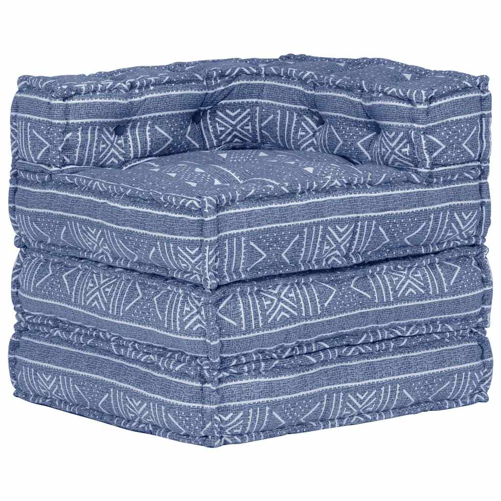 Poef modulair stof indigo is nu te koop bij PeponiXL, paradijselijk wonen!