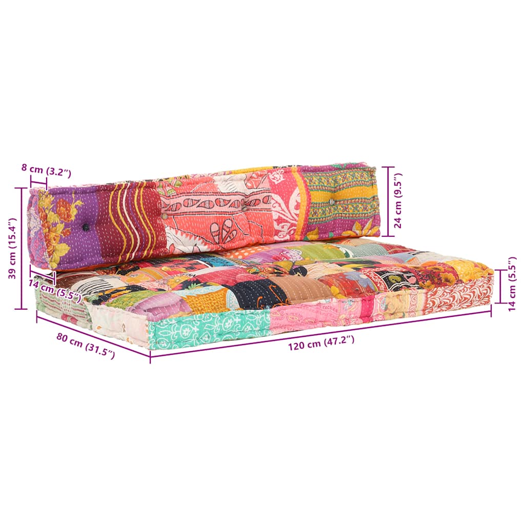 Bankkussen pallet stof patchwork meerkleurig is nu te koop bij PeponiXL, paradijselijk wonen!