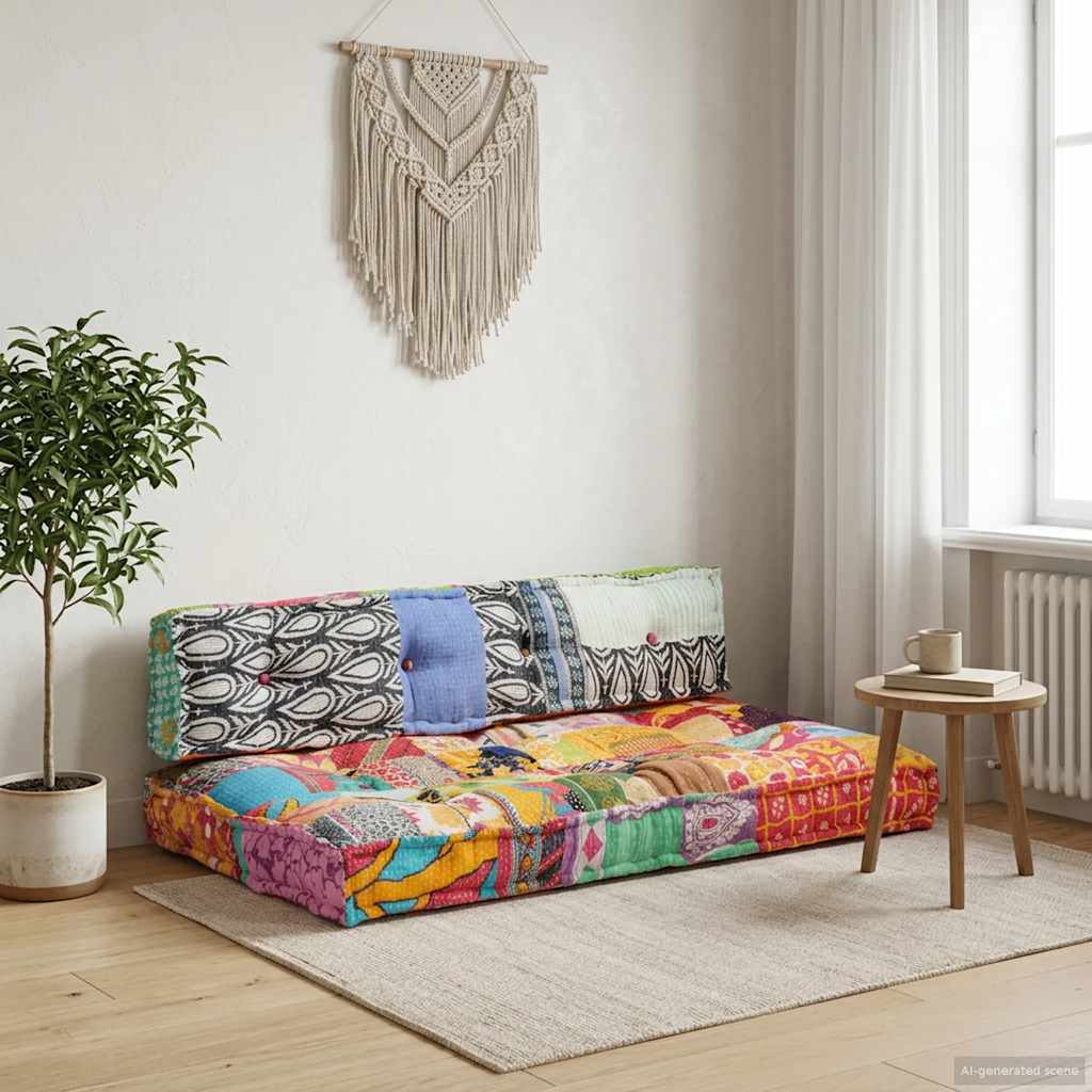 Bankkussen pallet stof patchwork meerkleurig is nu te koop bij PeponiXL, paradijselijk wonen!