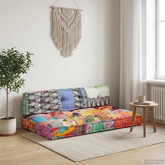 Bankkussen pallet stof patchwork meerkleurig is nu te koop bij PeponiXL, paradijselijk wonen!