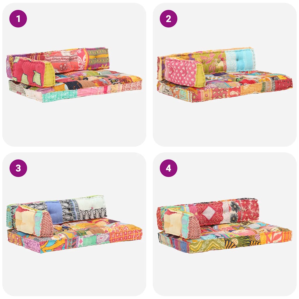 Bankkussen pallet stof patchwork meerkleurig is nu te koop bij PeponiXL, paradijselijk wonen!