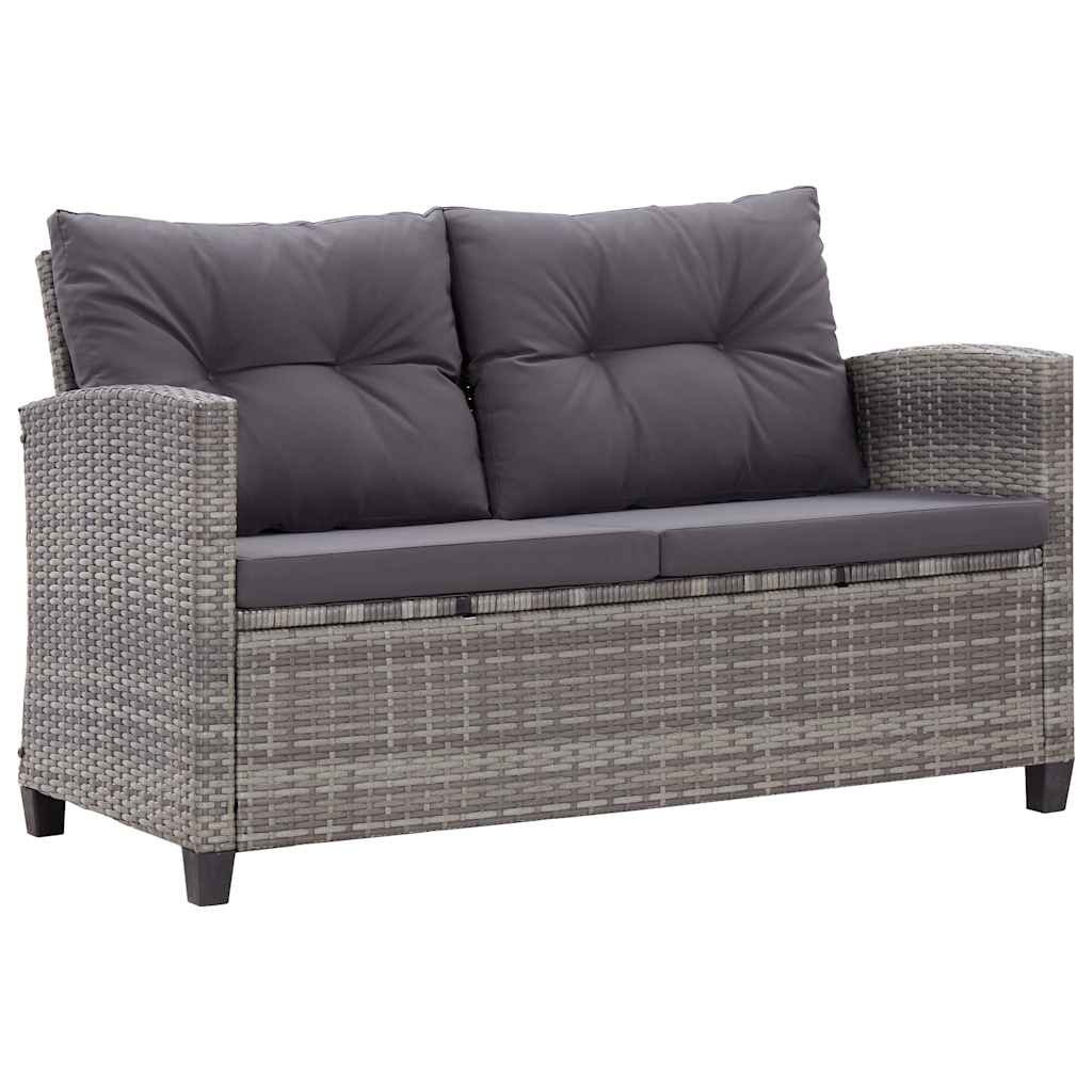 6-delige Loungeset met kussens poly rattan donkergrijs is nu te koop bij PeponiXL, paradijselijk wonen!