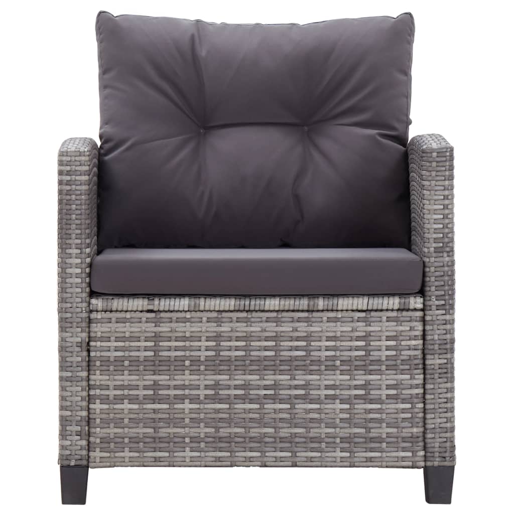 6-delige Loungeset met kussens poly rattan donkergrijs is nu te koop bij PeponiXL, paradijselijk wonen!