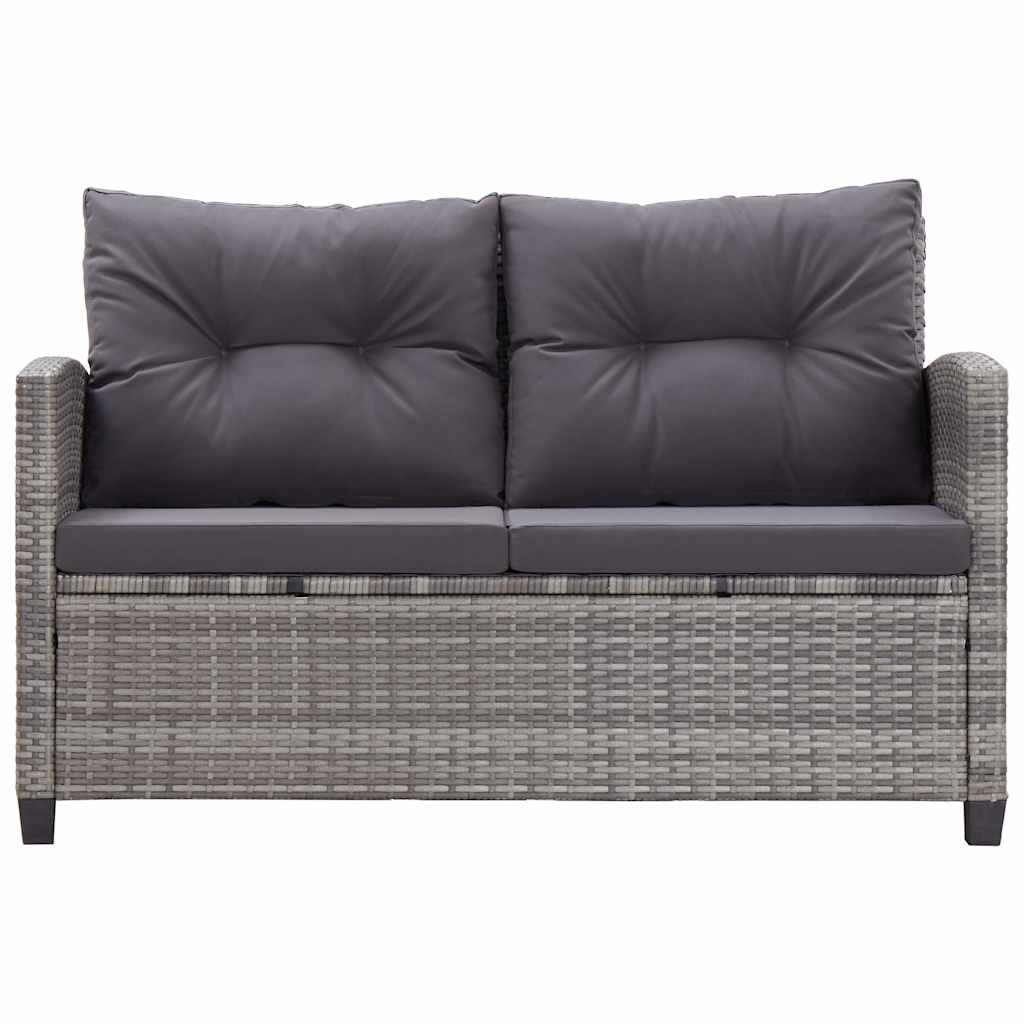 6-delige Loungeset met kussens poly rattan donkergrijs is nu te koop bij PeponiXL, paradijselijk wonen!