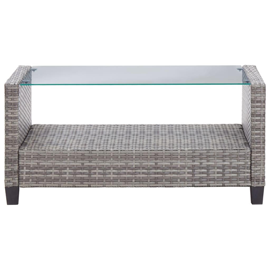 6-delige Loungeset met kussens poly rattan donkergrijs is nu te koop bij PeponiXL, paradijselijk wonen!