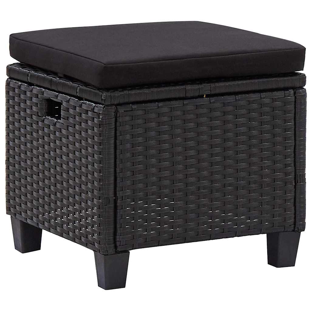 6-delige Loungeset met kussens poly rattan zwart is nu te koop bij PeponiXL, paradijselijk wonen!