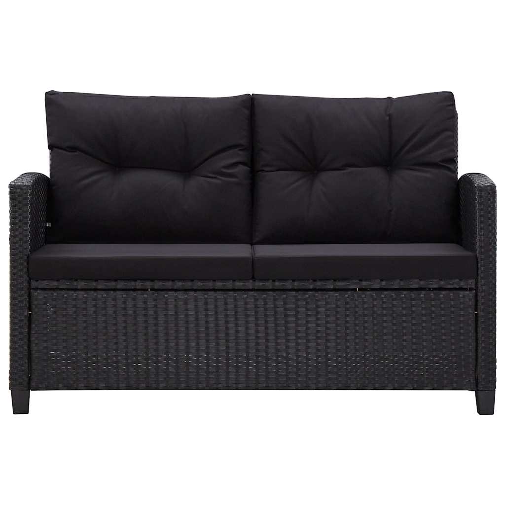 6-delige Loungeset met kussens poly rattan zwart is nu te koop bij PeponiXL, paradijselijk wonen!