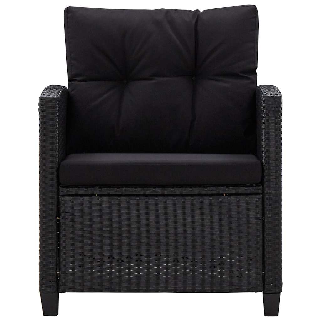 6-delige Loungeset met kussens poly rattan zwart is nu te koop bij PeponiXL, paradijselijk wonen!