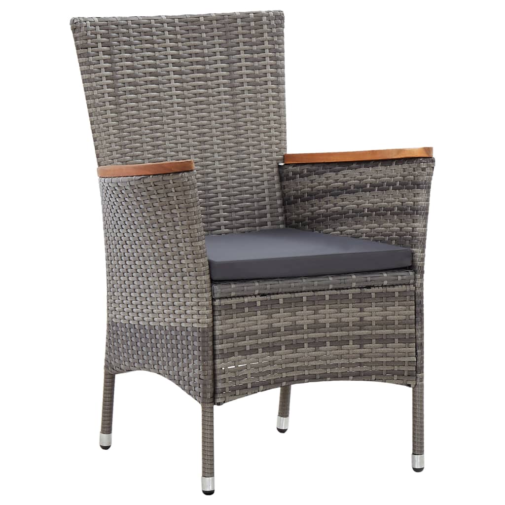 7-delige Tuinset met kussens poly rattan grijs is nu te koop bij PeponiXL, paradijselijk wonen!