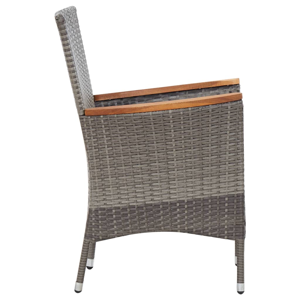 7-delige Tuinset met kussens poly rattan grijs is nu te koop bij PeponiXL, paradijselijk wonen!