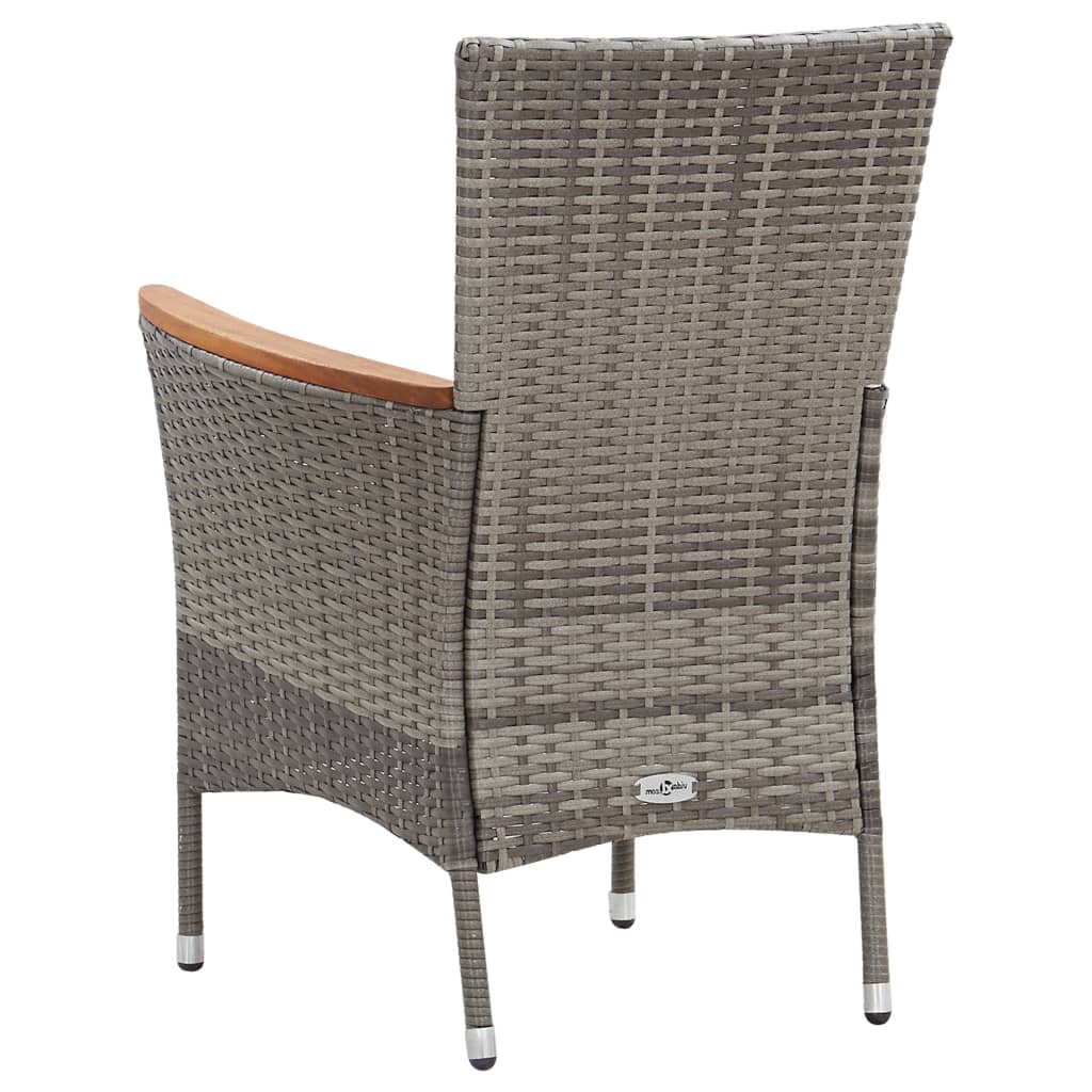 7-delige Tuinset met kussens poly rattan grijs is nu te koop bij PeponiXL, paradijselijk wonen!