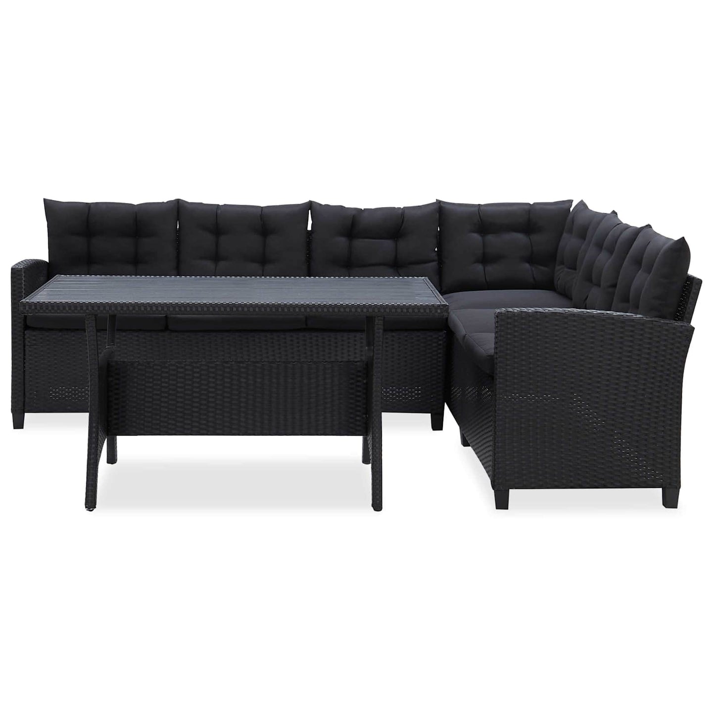 Buitenmeubelsets Zwart poly rattan is nu te koop bij PeponiXL, paradijselijk wonen!