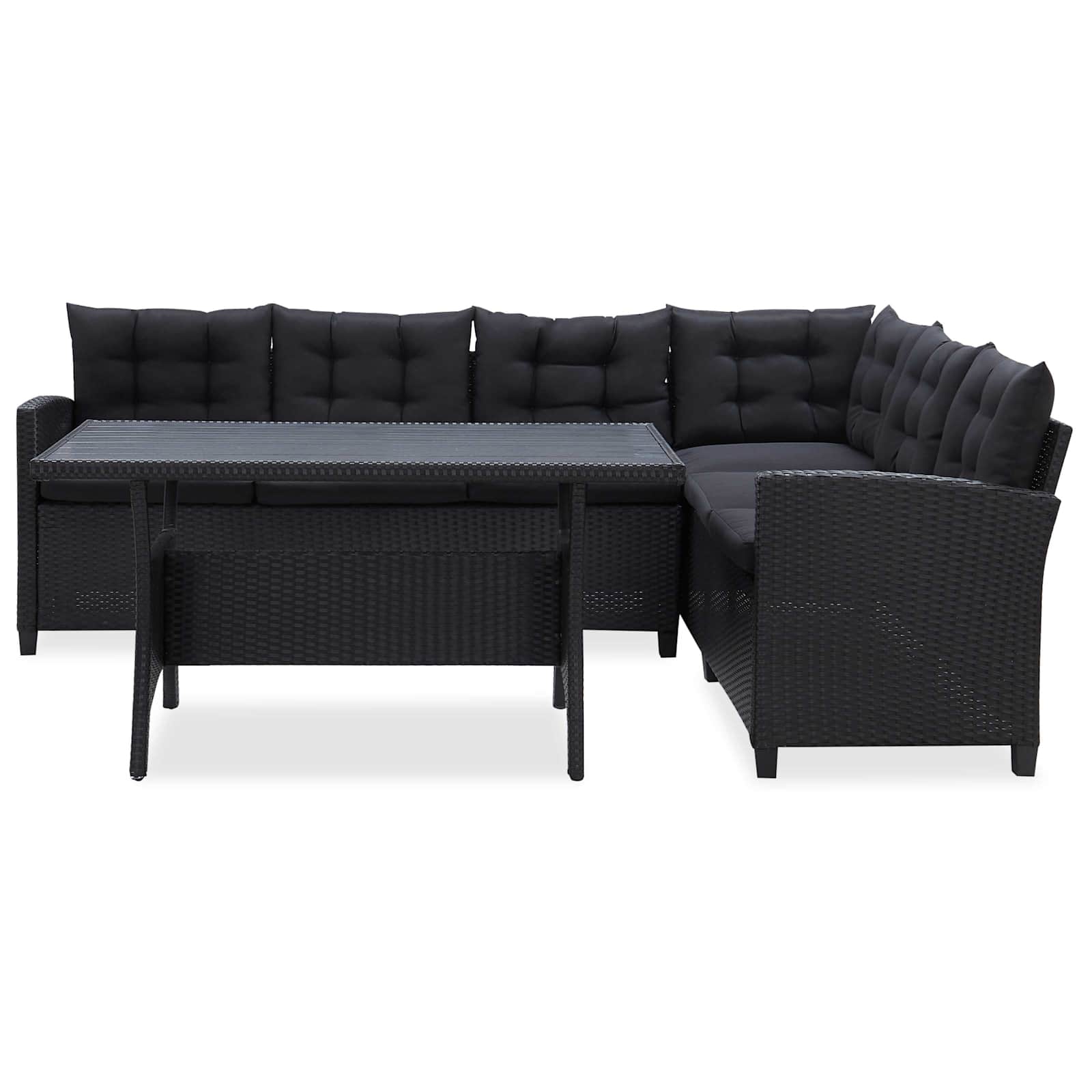 Buitenmeubelsets Zwart poly rattan is nu te koop bij PeponiXL, paradijselijk wonen!