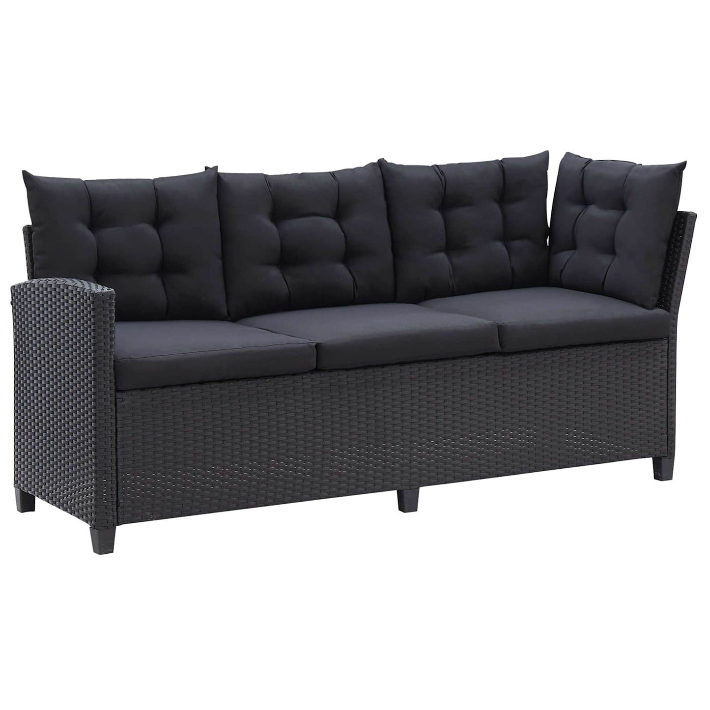 Buitenmeubelsets Zwart poly rattan is nu te koop bij PeponiXL, paradijselijk wonen!