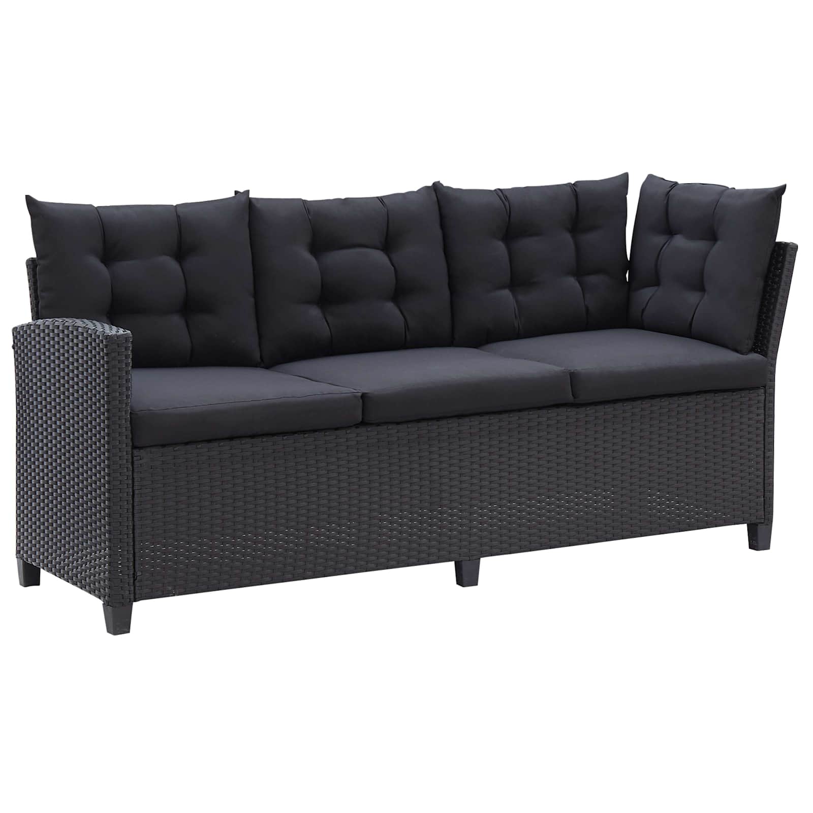 Buitenmeubelsets Zwart poly rattan is nu te koop bij PeponiXL, paradijselijk wonen!