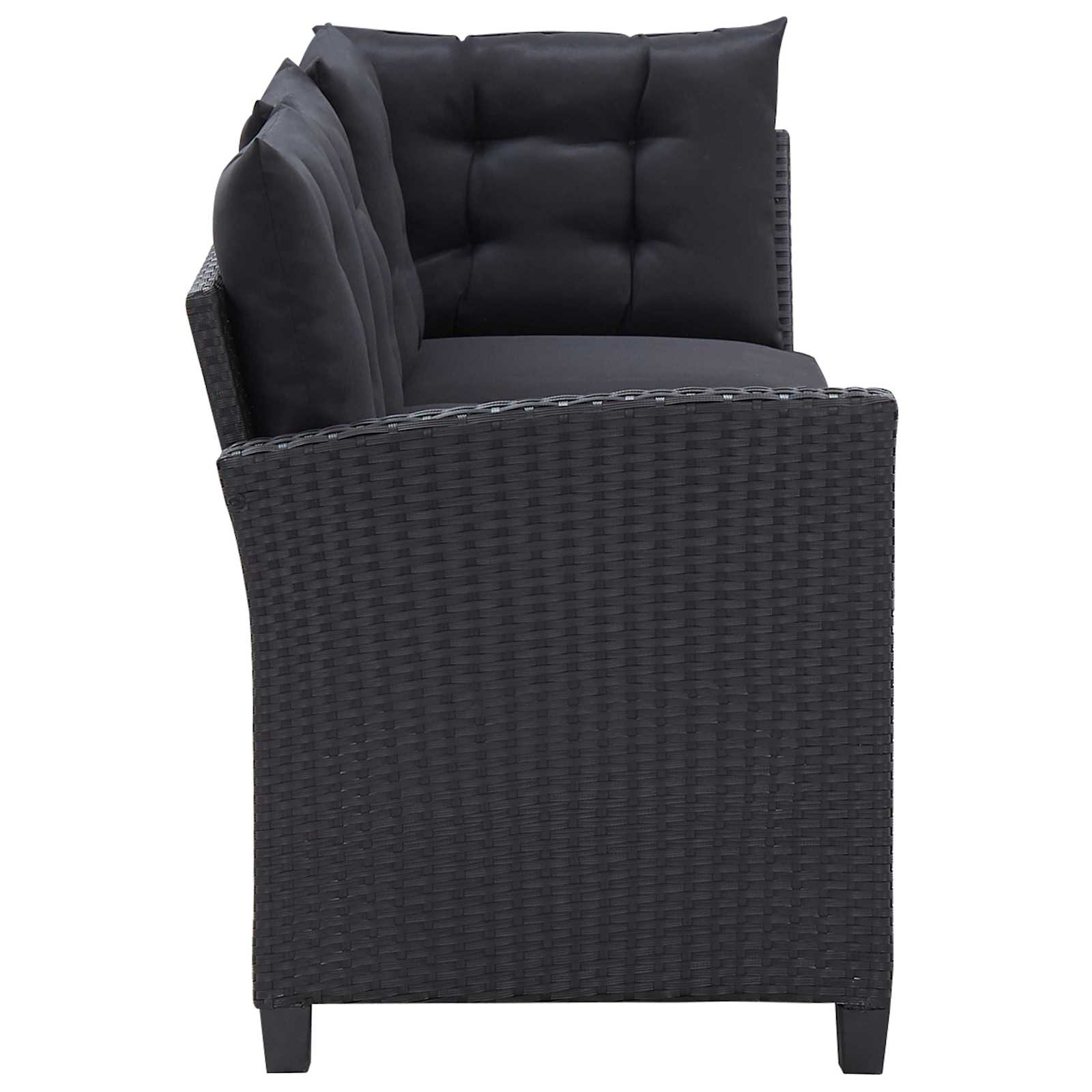 Buitenmeubelsets Zwart poly rattan is nu te koop bij PeponiXL, paradijselijk wonen!