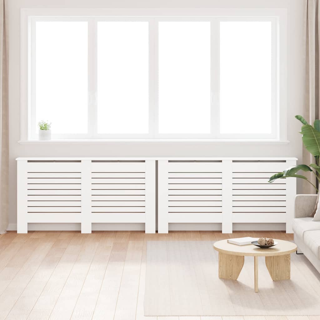Radiatorombouwen 2 st 152x19x81,5 cm MDF wit is nu te koop bij PeponiXL, paradijselijk wonen!