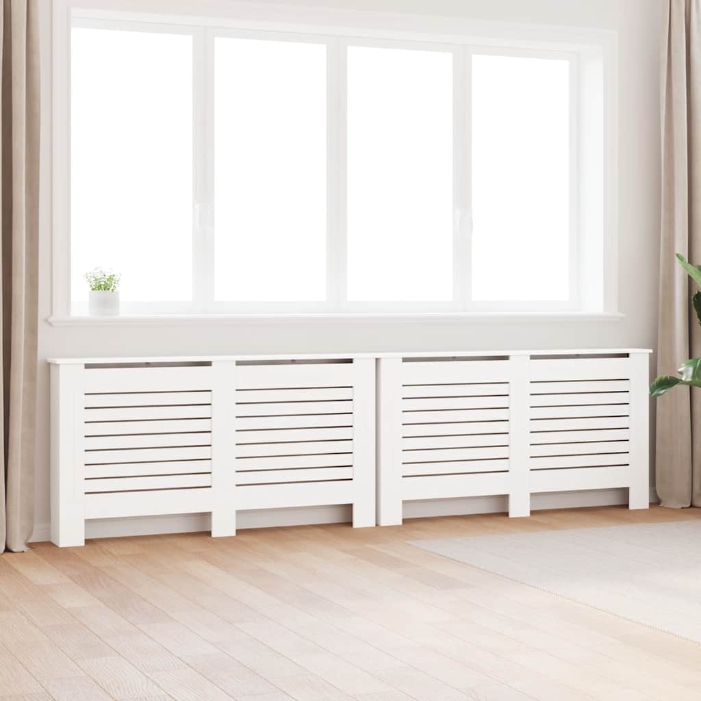 Radiatorombouwen 2 st 152x19x81,5 cm MDF wit is nu te koop bij PeponiXL, paradijselijk wonen!