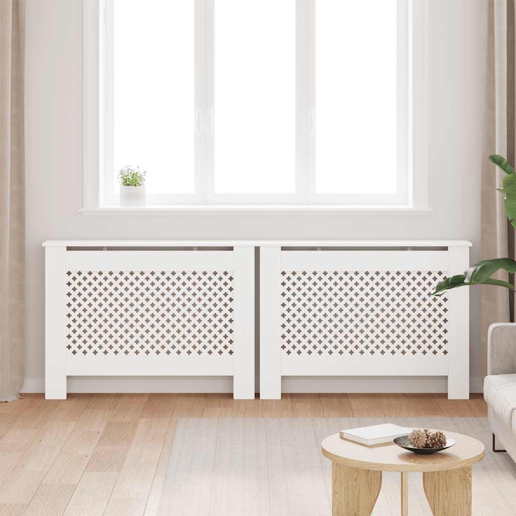 Radiatorombouwen 2 st 112x19x81,5 cm MDF wit is nu te koop bij PeponiXL, paradijselijk wonen!