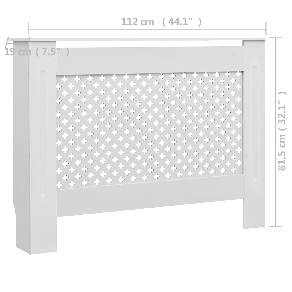 Radiatorombouwen 2 st 112x19x81,5 cm MDF wit is nu te koop bij PeponiXL, paradijselijk wonen!