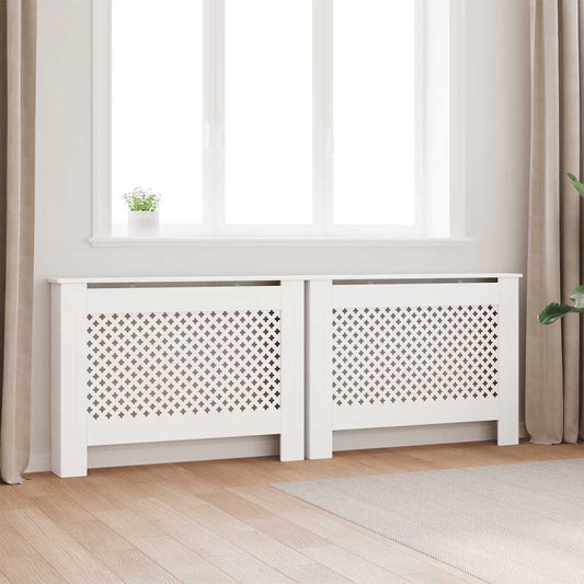Radiatorombouwen 2 st 112x19x81,5 cm MDF wit is nu te koop bij PeponiXL, paradijselijk wonen!