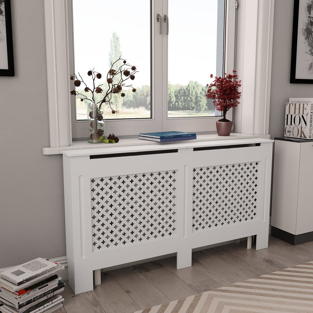 Radiatorombouwen 2 st 152x19x81,5 cm MDF wit is nu te koop bij PeponiXL, paradijselijk wonen!