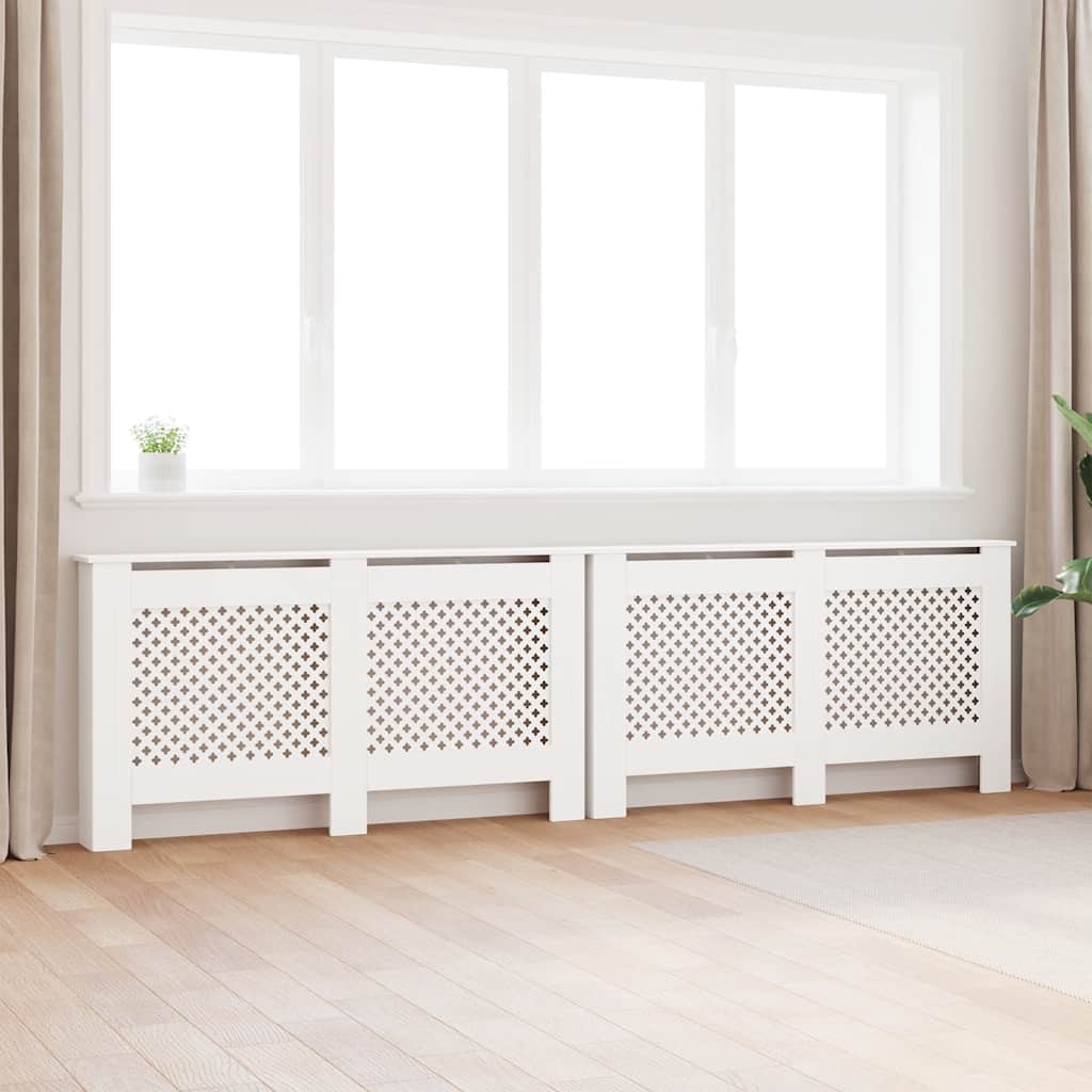 Radiatorombouwen 2 st 152x19x81,5 cm MDF wit is nu te koop bij PeponiXL, paradijselijk wonen!