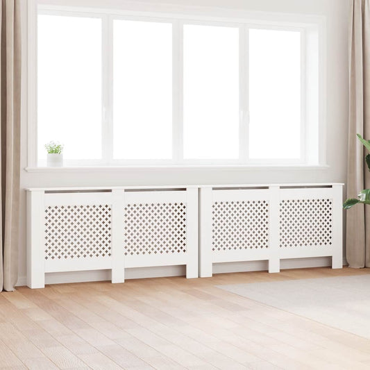 Radiatorombouwen 2 st 152x19x81,5 cm MDF wit is nu te koop bij PeponiXL, paradijselijk wonen!