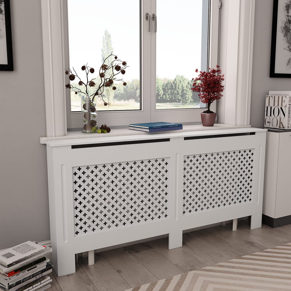 Radiatorombouwen 2 st 172x19x81,5 cm MDF wit is nu te koop bij PeponiXL, paradijselijk wonen!
