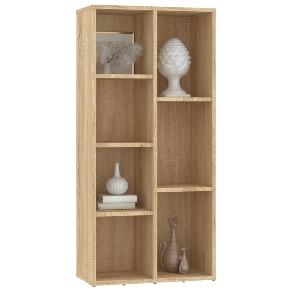Boekenkast 50x25x106 cm bewerkt hout sonoma eikenkleurig is nu te koop bij PeponiXL, paradijselijk wonen!
