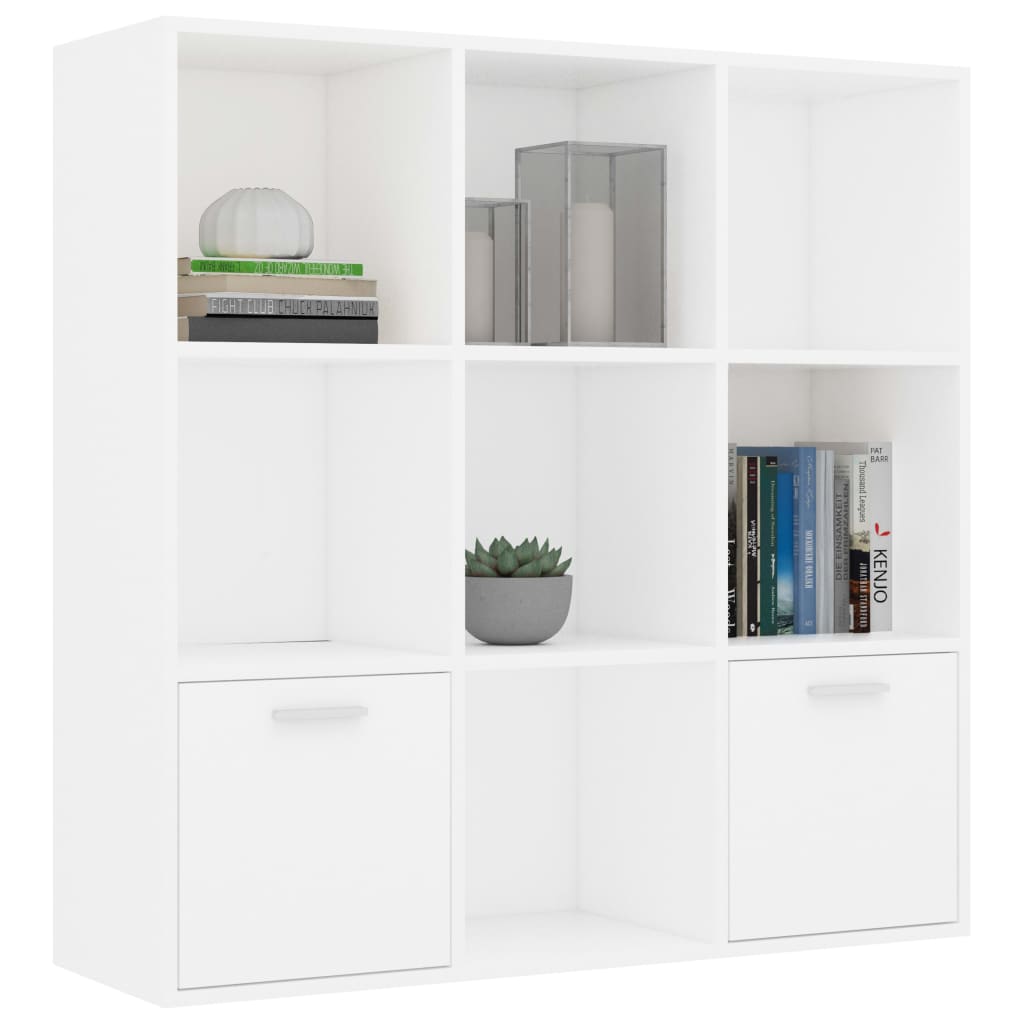 Boekenkast 98x30x98 cm bewerkt hout wit is nu te koop bij PeponiXL, paradijselijk wonen!