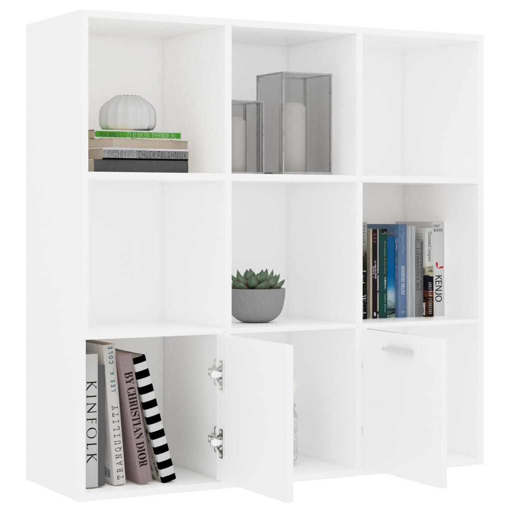 Boekenkast 98x30x98 cm bewerkt hout wit is nu te koop bij PeponiXL, paradijselijk wonen!