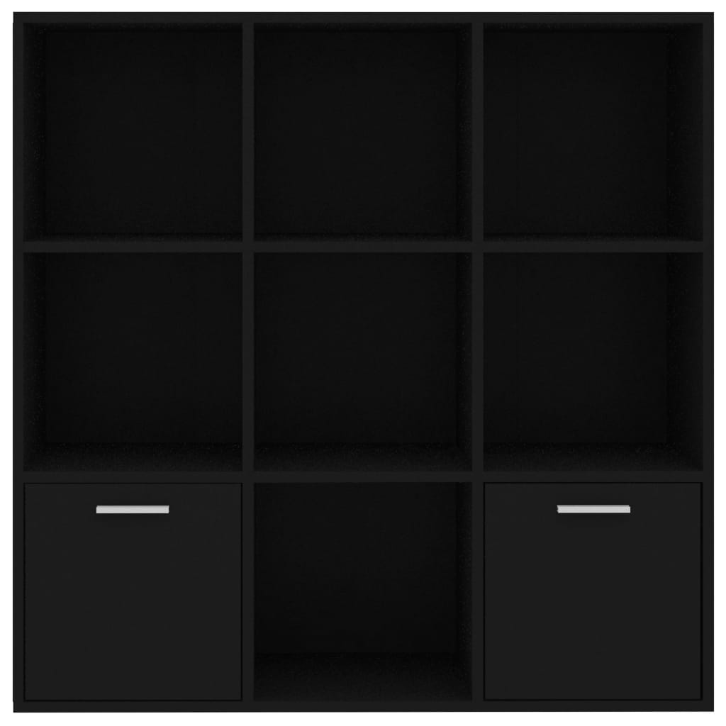 Boekenkast 98x30x98 cm bewerkt hout zwart is nu te koop bij PeponiXL, paradijselijk wonen!