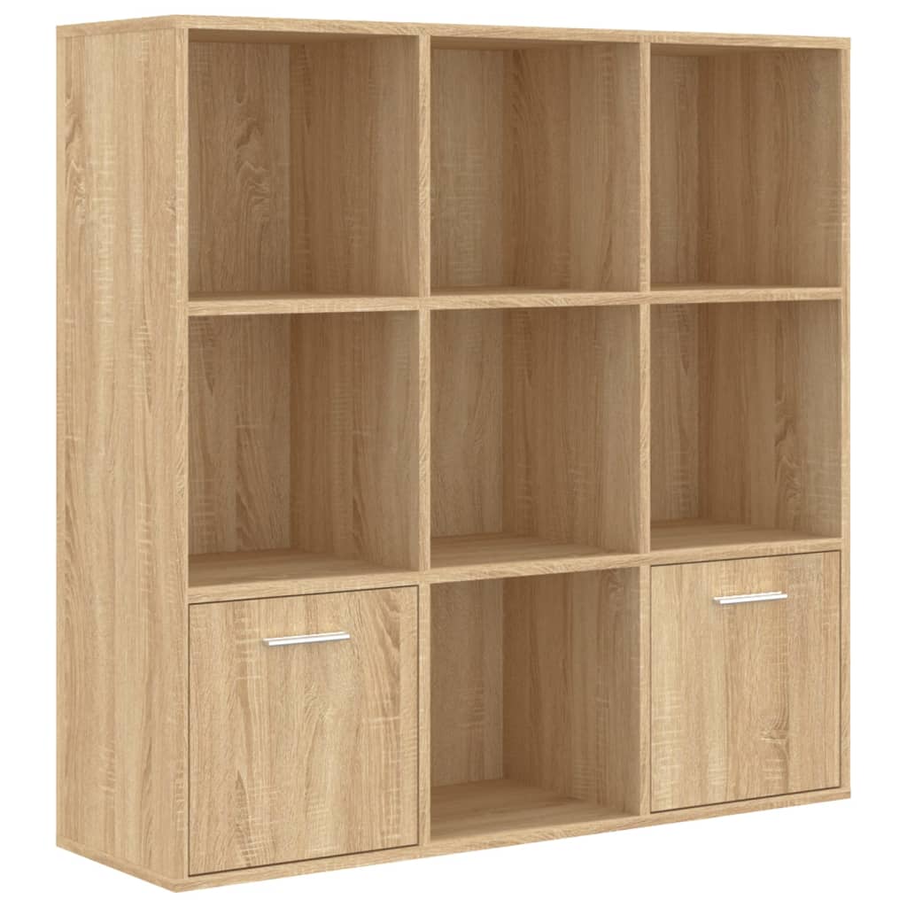 Boekenkast 98x30x98 cm bewerkt hout sonoma eikenkleurig is nu te koop bij PeponiXL, paradijselijk wonen!