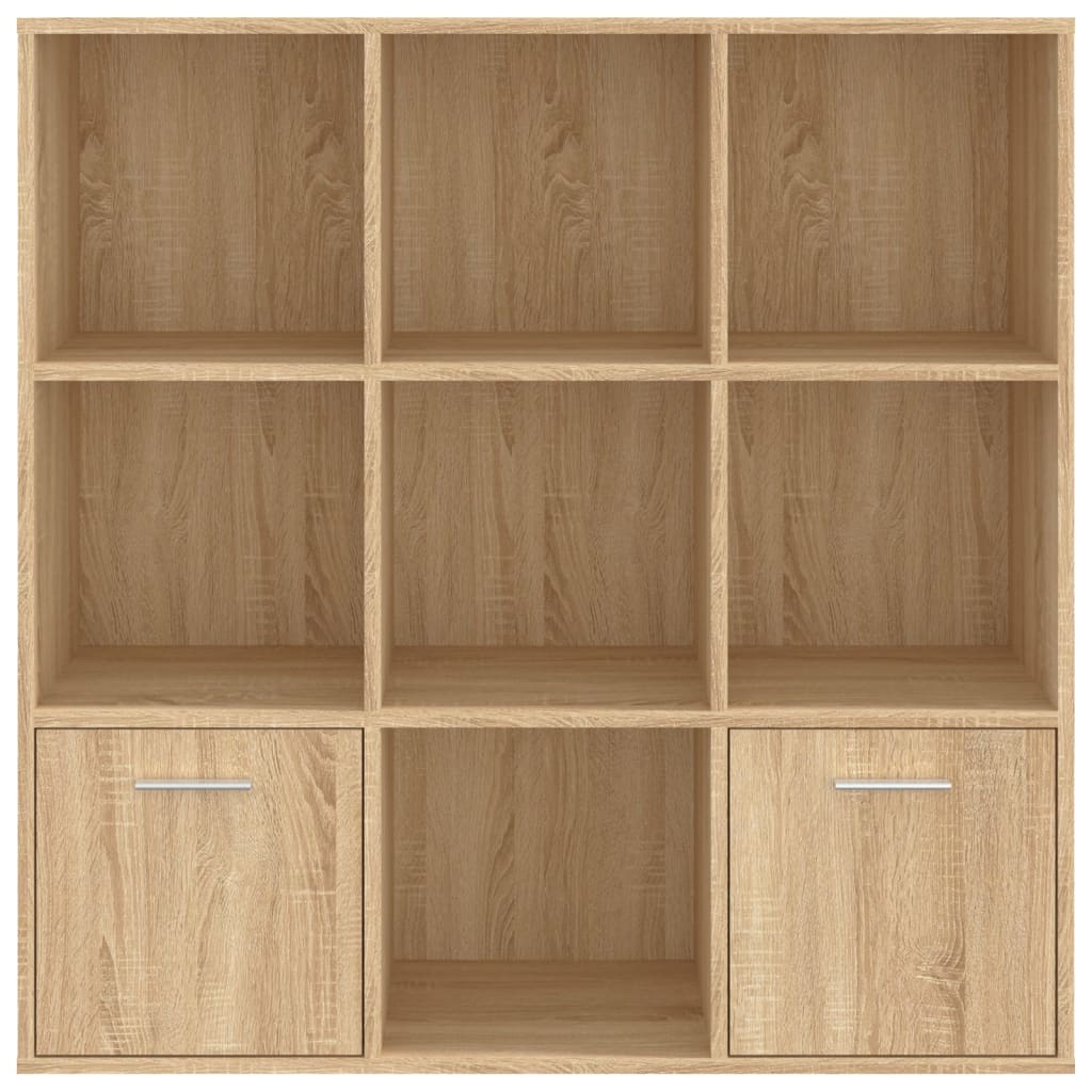 Boekenkast 98x30x98 cm bewerkt hout sonoma eikenkleurig is nu te koop bij PeponiXL, paradijselijk wonen!