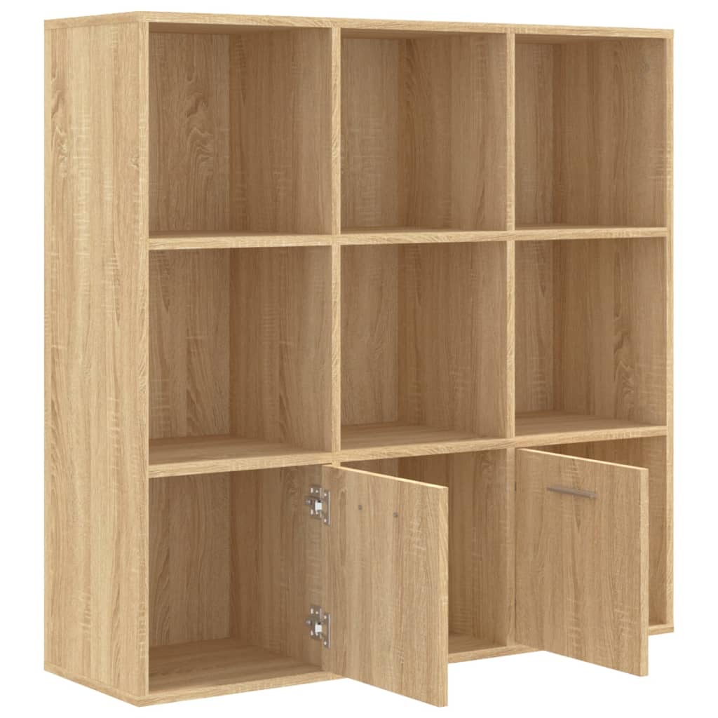 Boekenkast 98x30x98 cm bewerkt hout sonoma eikenkleurig is nu te koop bij PeponiXL, paradijselijk wonen!