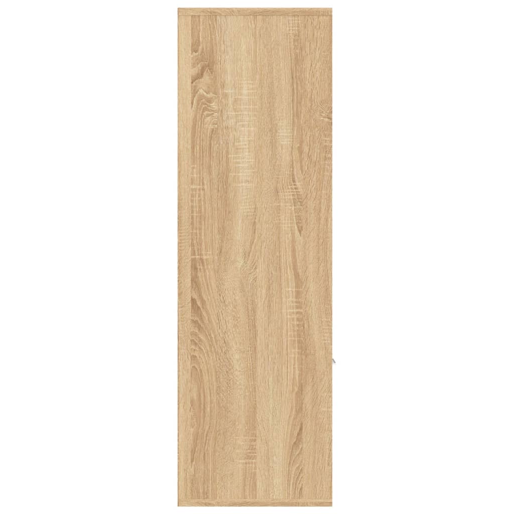 Boekenkast 98x30x98 cm bewerkt hout sonoma eikenkleurig is nu te koop bij PeponiXL, paradijselijk wonen!