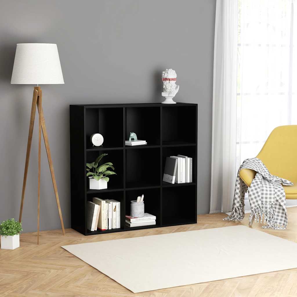 Boekenkast 98x29x97,5 cm bewerkt hout zwart is nu te koop bij PeponiXL, paradijselijk wonen!