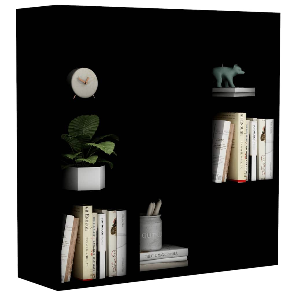Boekenkast 98x29x97,5 cm bewerkt hout zwart is nu te koop bij PeponiXL, paradijselijk wonen!
