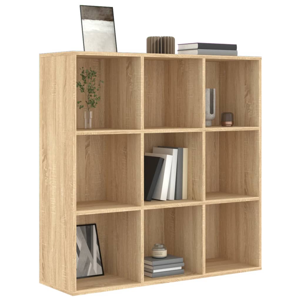 Boekenkast 98x29x97,5 cm bewerkt hout sonoma eikenkleurig is nu te koop bij PeponiXL, paradijselijk wonen!