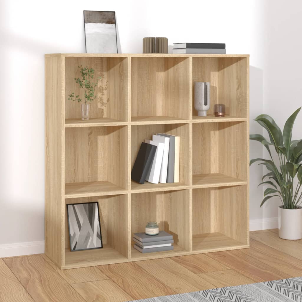 Boekenkast 98x29x97,5 cm bewerkt hout sonoma eikenkleurig is nu te koop bij PeponiXL, paradijselijk wonen!