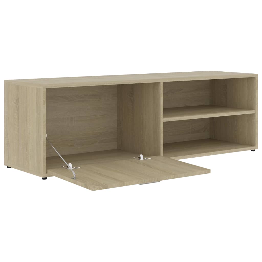 Tv-meubel 120x34x37 cm bewerkt hout sonoma eikenkleurig is nu te koop bij PeponiXL, paradijselijk wonen!