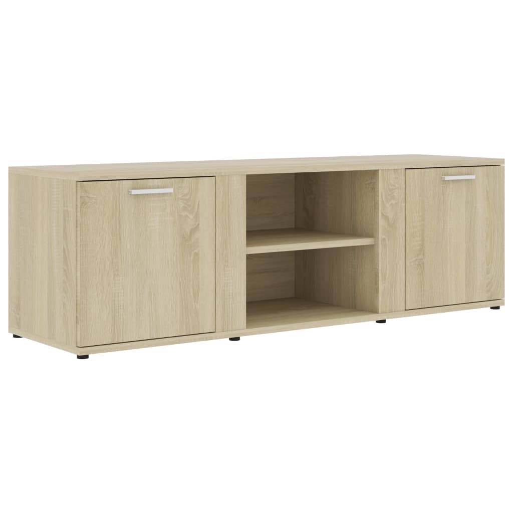 Tv-meubel 120x34x37 cm bewerkt hout sonoma eikenkleurig is nu te koop bij PeponiXL, paradijselijk wonen!