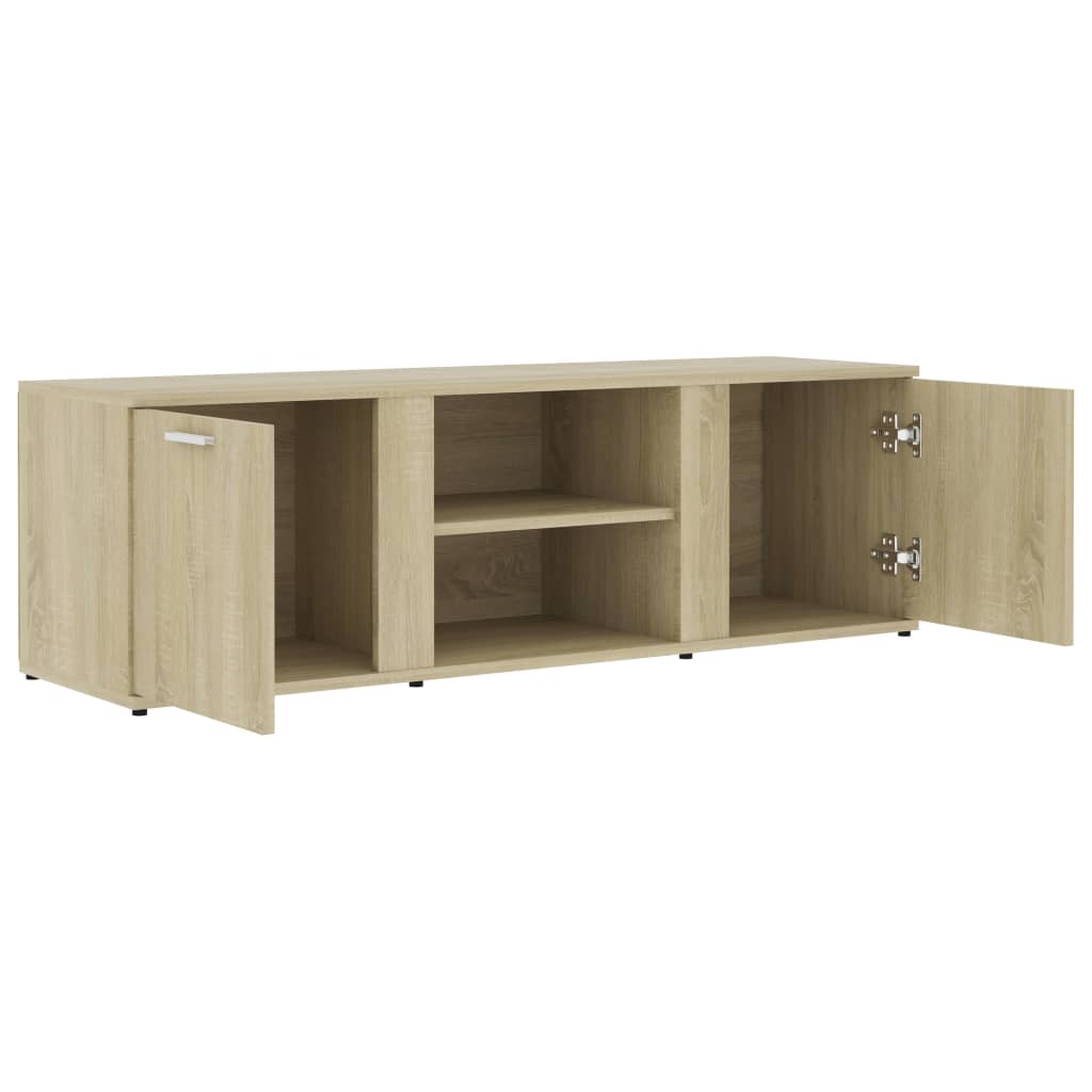 Tv-meubel 120x34x37 cm bewerkt hout sonoma eikenkleurig is nu te koop bij PeponiXL, paradijselijk wonen!